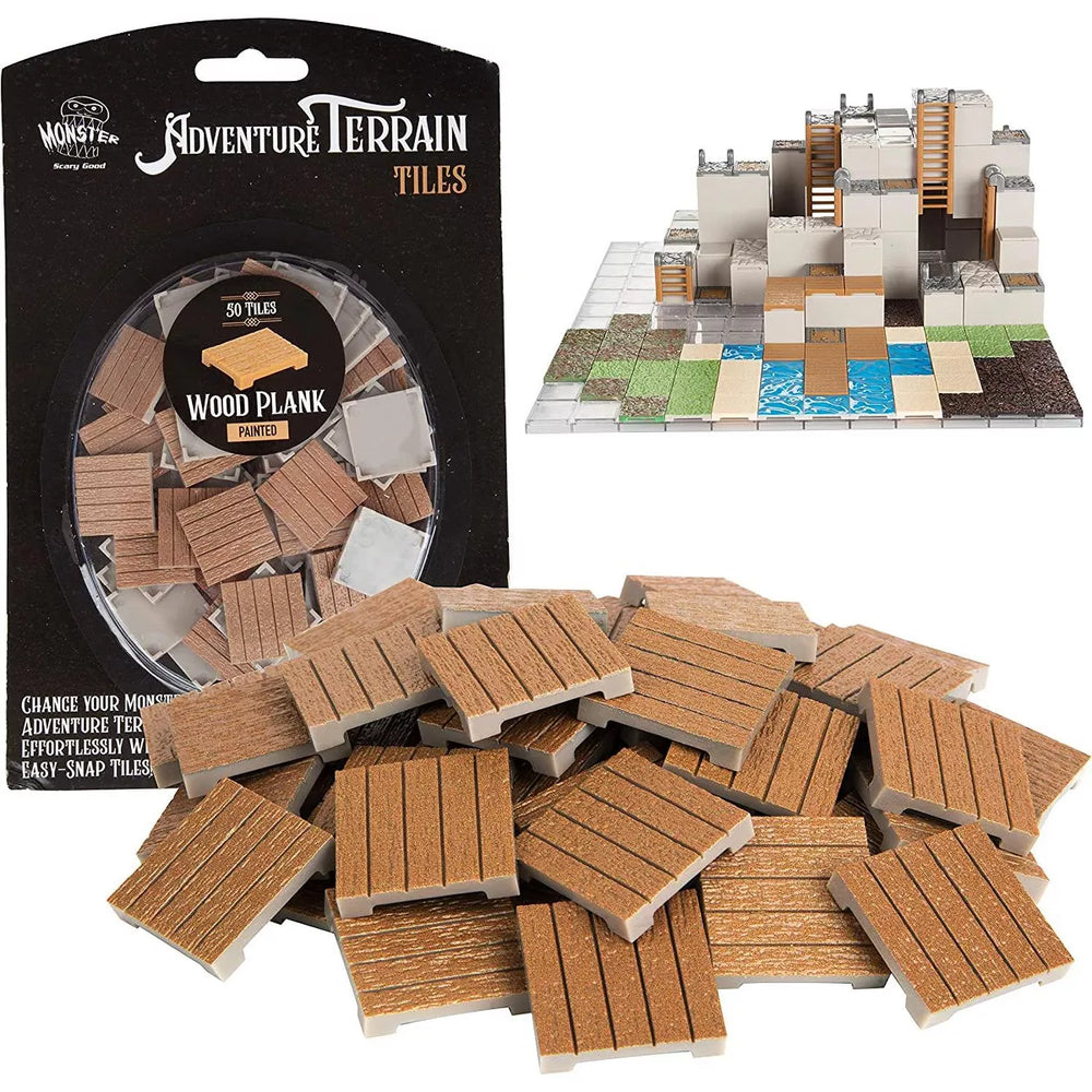 Terrain Monster: Wood Plank Tiles (50pc) - Painted: