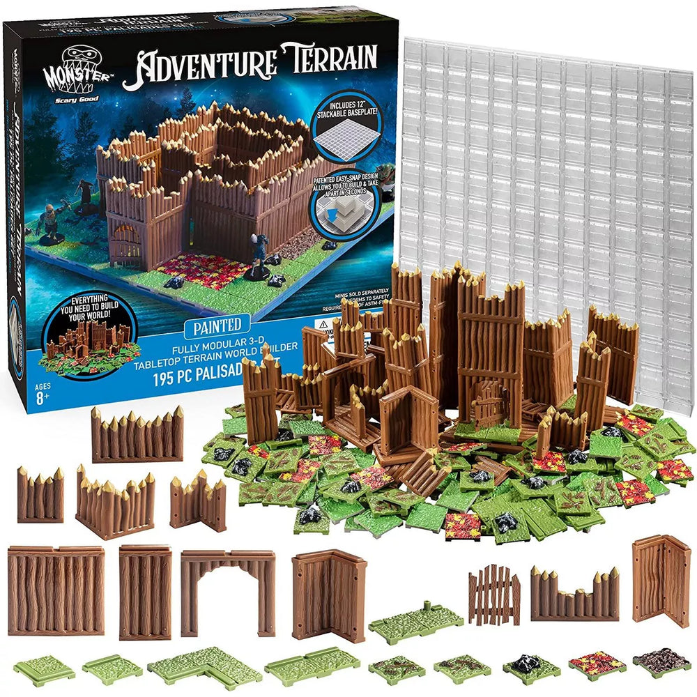 Terrain Monster Painted: Palisades Builders & Baseplate (195pc)