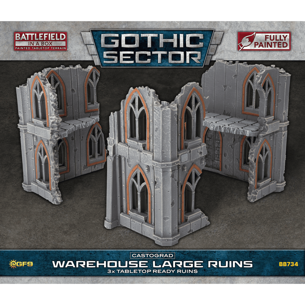 Terrain GF9 Battlefield in a Box: Gothic Sector- Castograd Warehouse Big Ruins (x3)