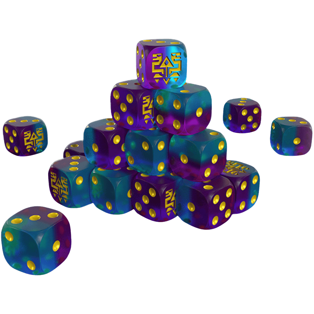 One Page Rules - Grimdark Future: Saurian Starhost: Premium Resin 16mm Dice Set (20)