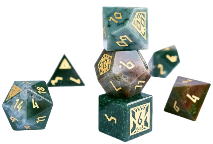 Heliana's Guide to Monster Hunting: Agate Gemstone Dice