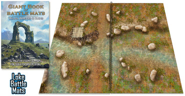 Battlemat Loke: Giant Book of Battle Mats - Wilds, Wrecks & Ruins