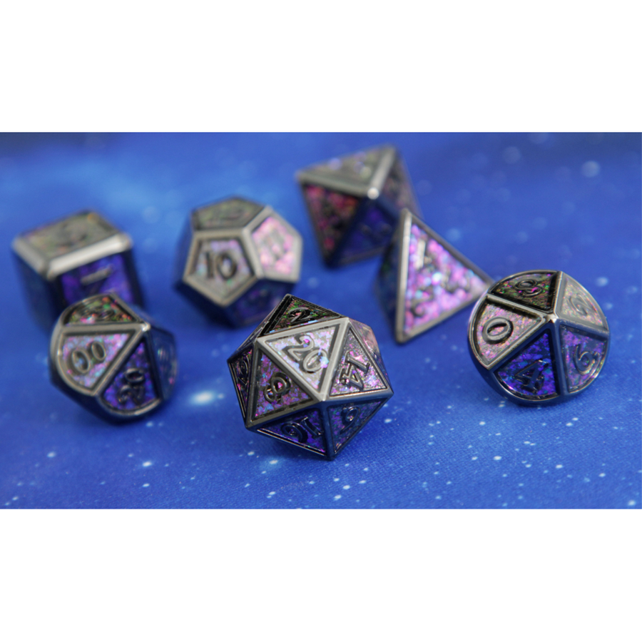 Dice Forged: Poly 7 set Metal & Mica