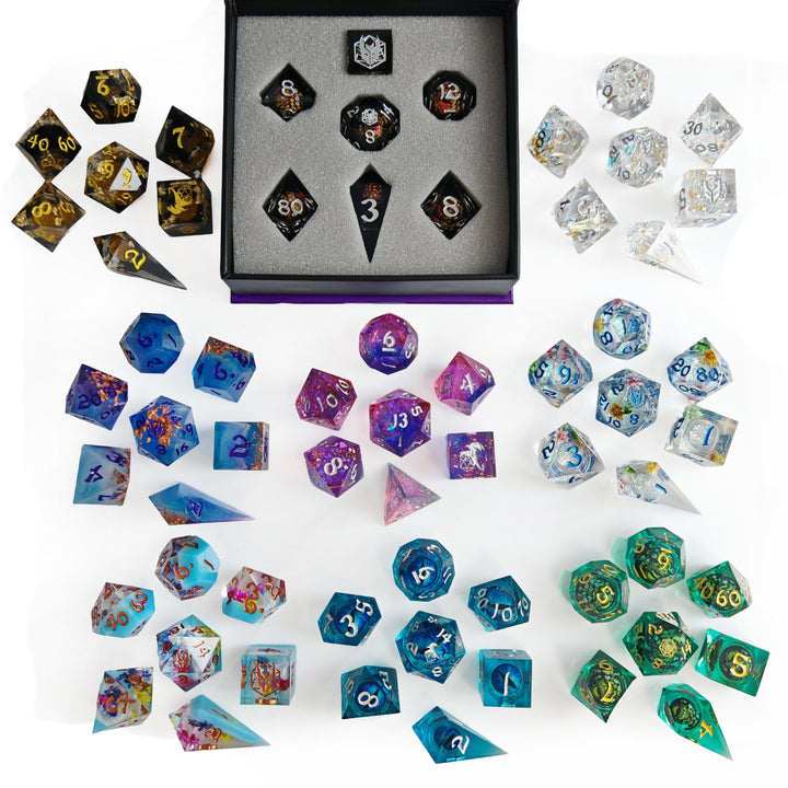 Dice Hymgo Poly 7-Set Mystery: Sharp Edge Resin