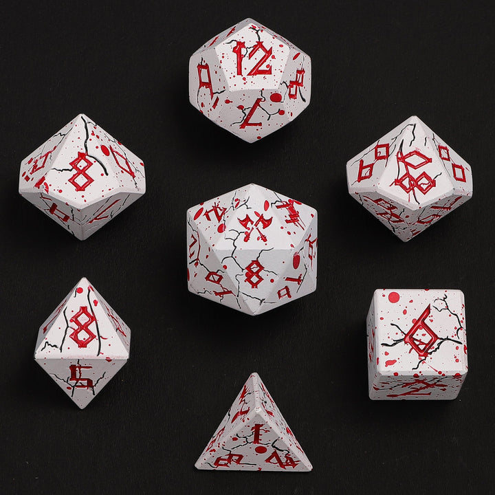 Dice Hymgho Poly 7 Set: Barbarian Solid Metal