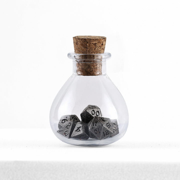 Dice Hymgho Poly 7 Set: Unseelie (Potion Bottle) Mini Metal