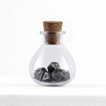 Dice Hymgho Poly 7 Set: Unseelie (Potion Bottle) Mini Metal