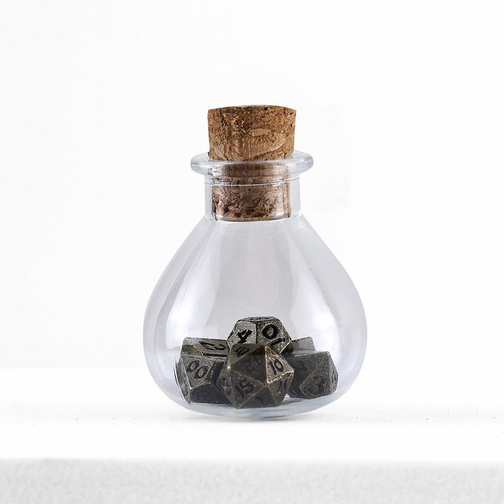 Dice Hymgho Poly 7 Set: Unseelie (Potion Bottle) Mini Metal