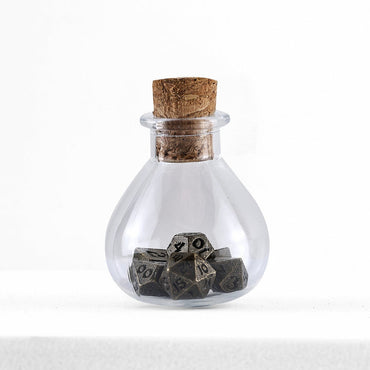 Dice Hymgho Poly 7 Set: Unseelie (Potion Bottle) Mini Metal