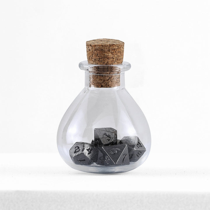 Dice Hymgho Poly 7 Set: Unseelie (Potion Bottle) Mini Metal