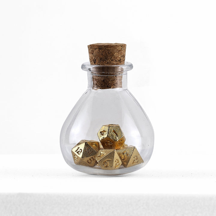 Dice Hymgho Poly 7 Set: Unseelie (Potion Bottle) Mini Metal