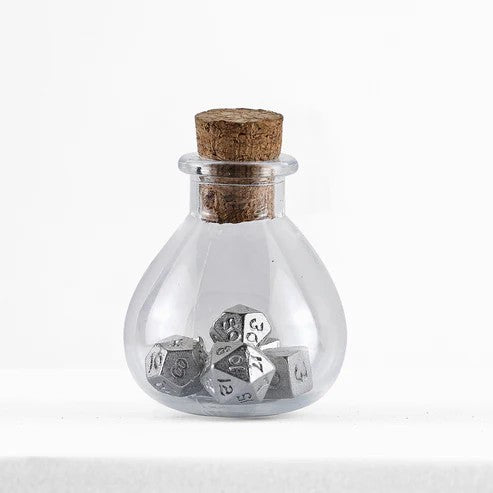 Dice Hymgho Poly 7 Set: Unseelie (Potion Bottle) Mini Metal