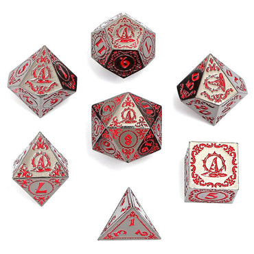 Dice Hymgho Poly 7 Set: Wizard Solid Metal