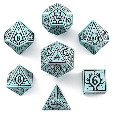 Dice Hymgho Poly 7 Set: Druid Solid Metal