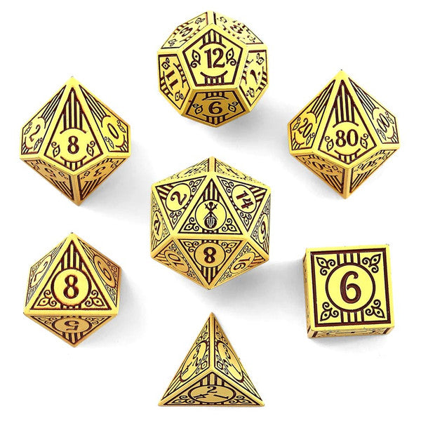 Dice Hymgho Poly 7 Set: Bard Solid Metal