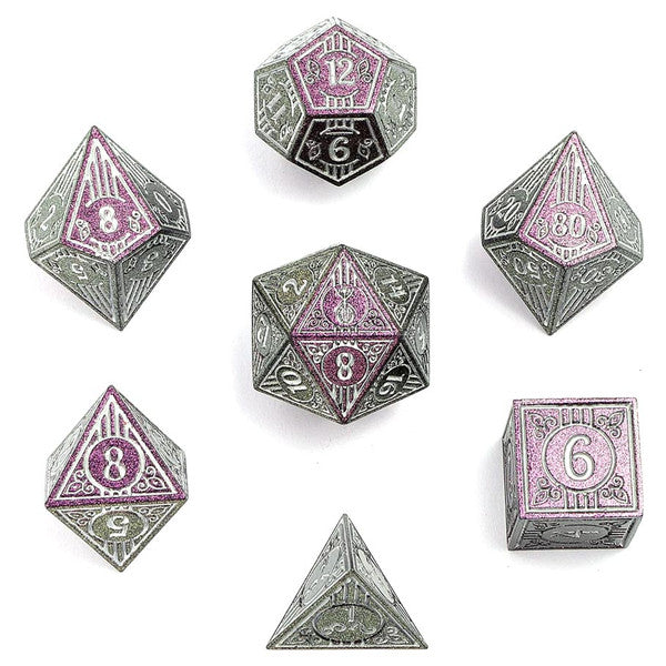 Dice Hymgho Poly 7 Set: Bard Solid Metal