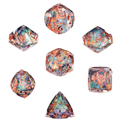 Dice Hymgho: Poly 7-Set Captured Magic Luster Cut Resin