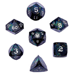 Dice Hymgho: Poly 7-Set Captured Magic Luster Cut Resin