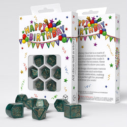 Dice Q-Workshop: Poly 7-set Happy Birthday