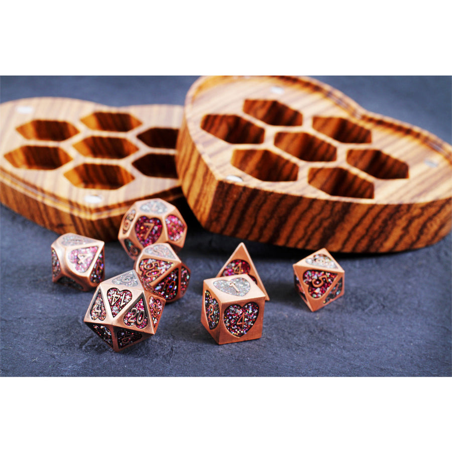 Dice Forged: Poly 7 set Metal & Mica