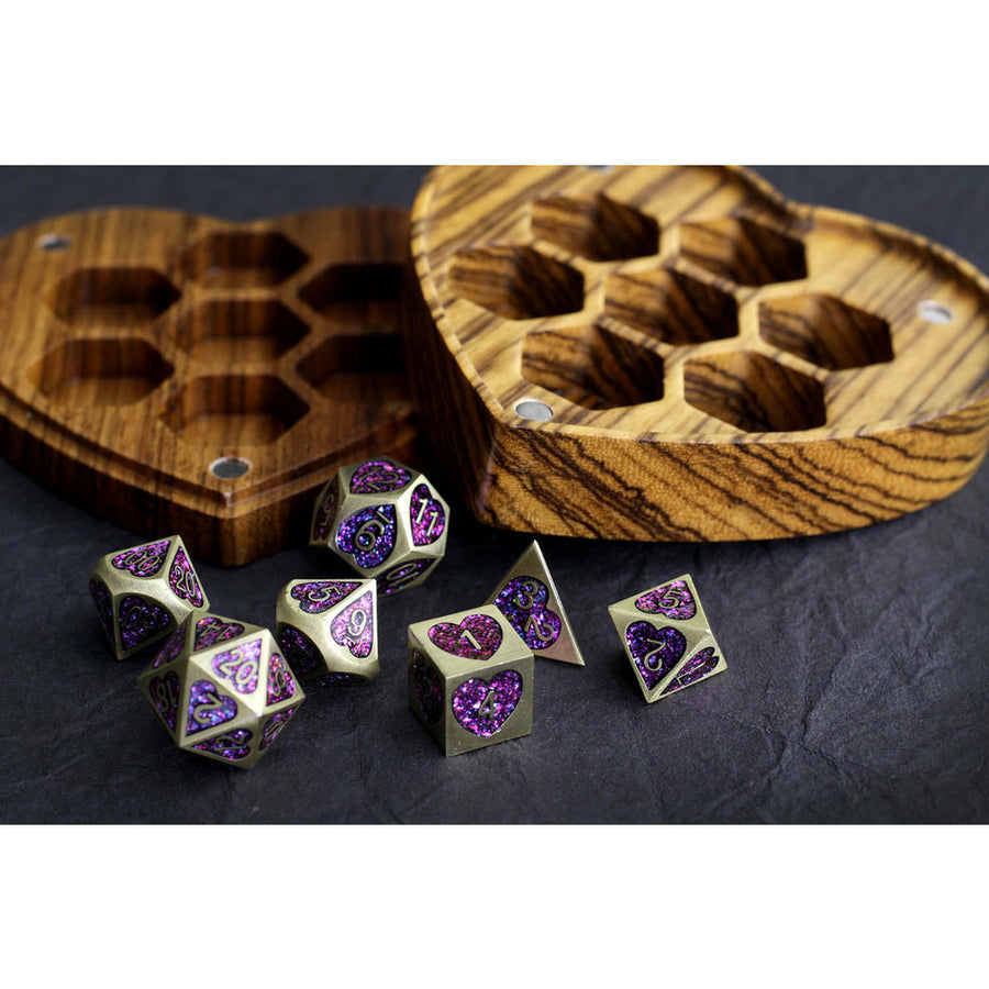 Dice Forged: Poly 7 set Metal & Mica