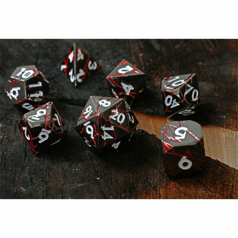 Dice Forged: Poly 7 set Metal Cracked
