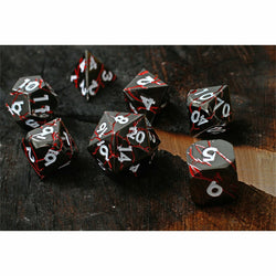 Dice Forged: Poly 7 set Metal Cracked