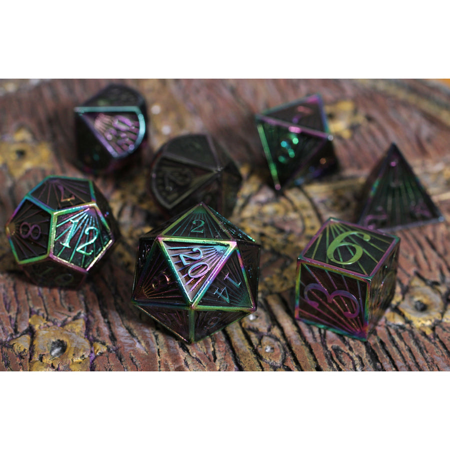 Dice Forged: Poly 7 set Metal Deco
