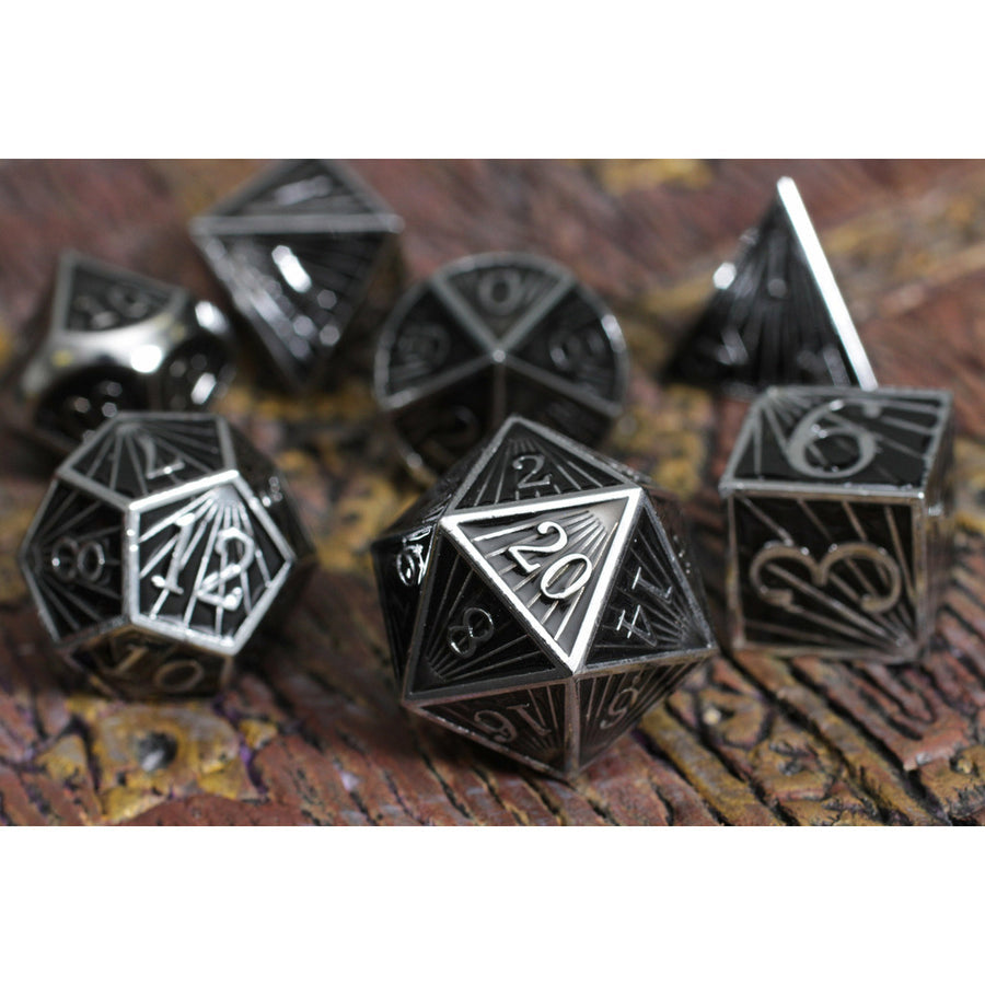 Dice Forged: Poly 7 set Metal Deco