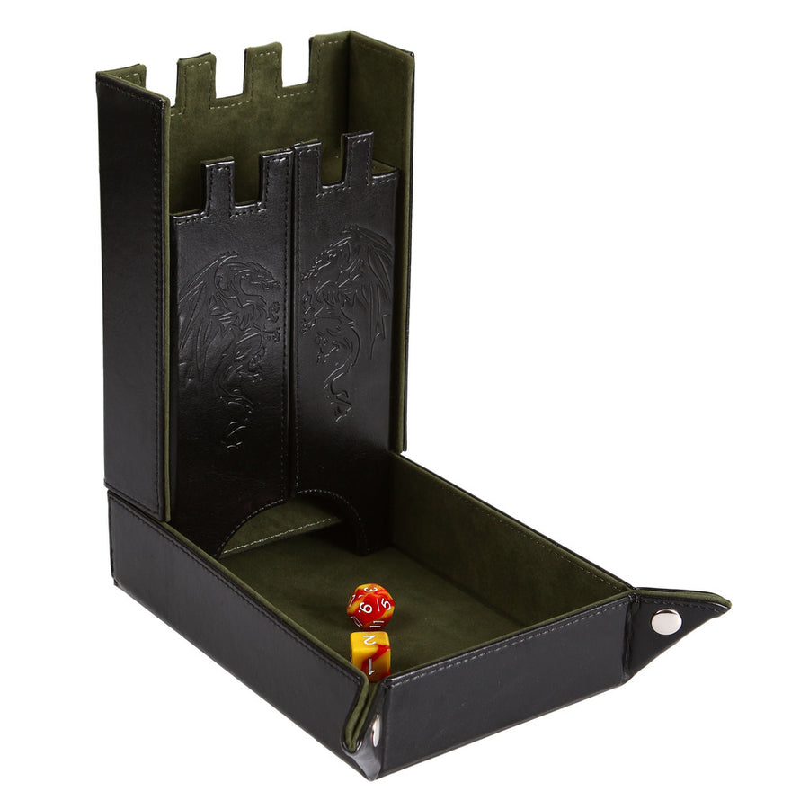 Dice Accessory Forged: Draco Castle Dice Tower & Dice Tray
