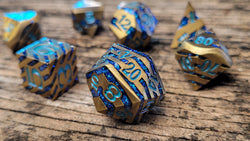 Dice Forged: Poly 7 set Metal Banded