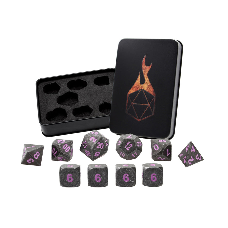 Dice Forged: Poly 10 set Metal