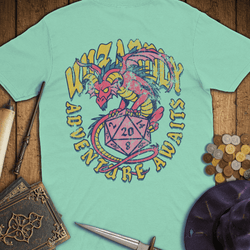 T-Shirt Wizardly: Adventure Awaits Dragon D20 Premium