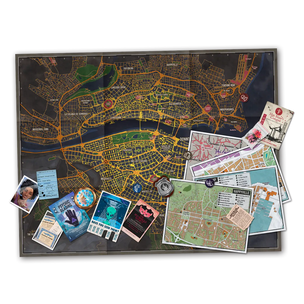City of Mist: Crime Board City Map