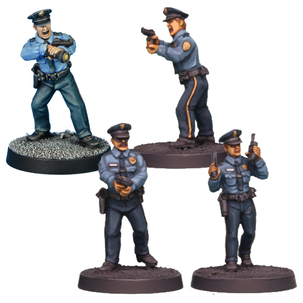 Mini Crooked Modern: City Cops with Pistols (4)