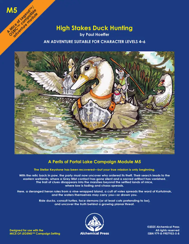 OSR Mice Of Legend: Perils Of Portal Lake - Module M5: High Stakes Duck Hunting