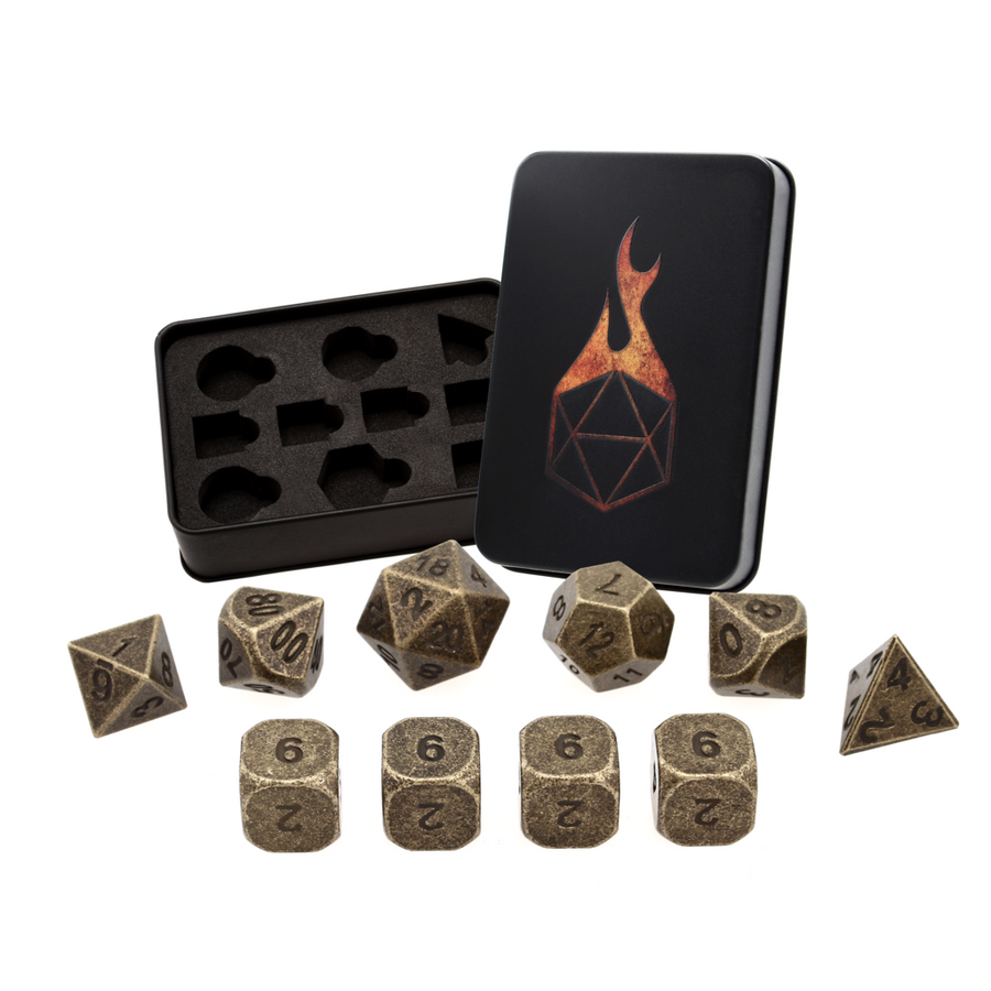 Dice Forged: Poly 10 set Metal
