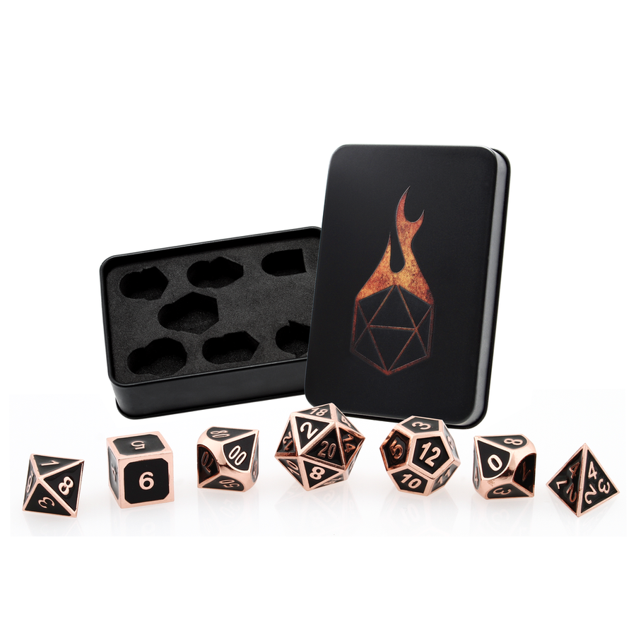 Dice Forged: Poly 7 set Framed