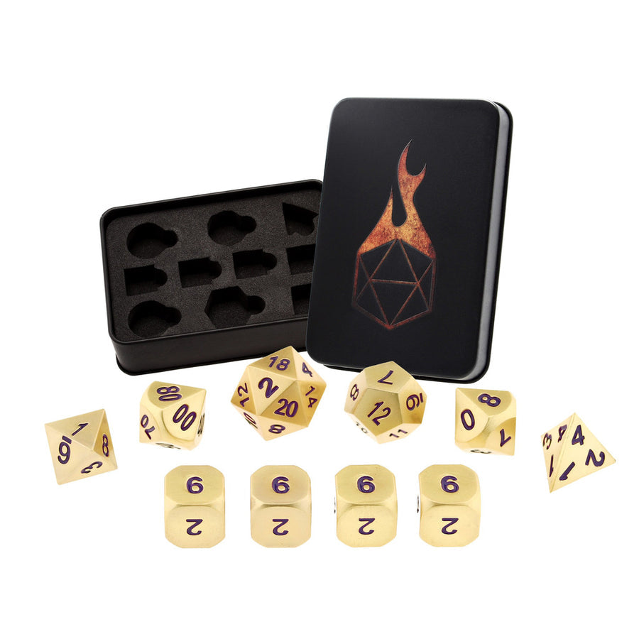 Dice Forged: Poly 10 set Metal