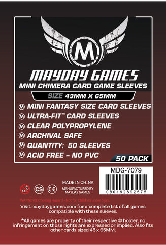 Boardgame Sleeves Mayday: Mini Chimera Premium - Dark Red 50pc