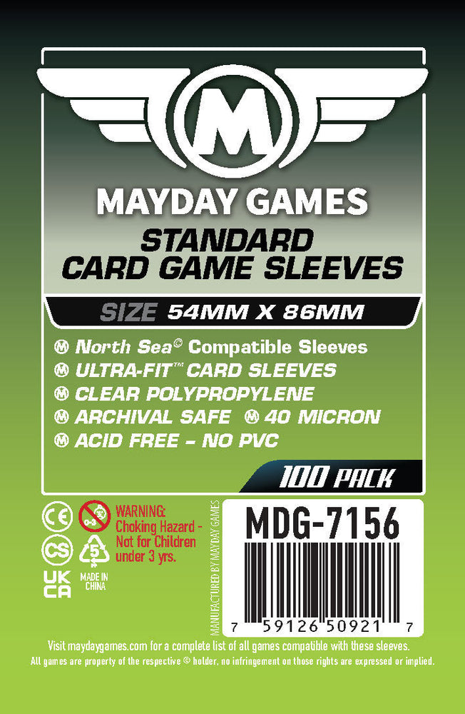 Boardgame Sleeves Mayday: North Sea Standard 54x86mm (100)
