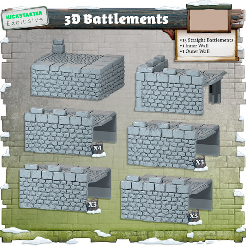 Zombicide - White Death: 3D Battlements