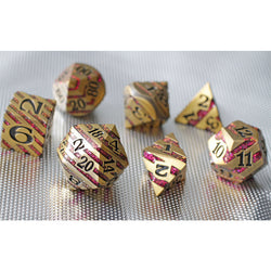 Dice Forged: Poly 7 set Metal Banded
