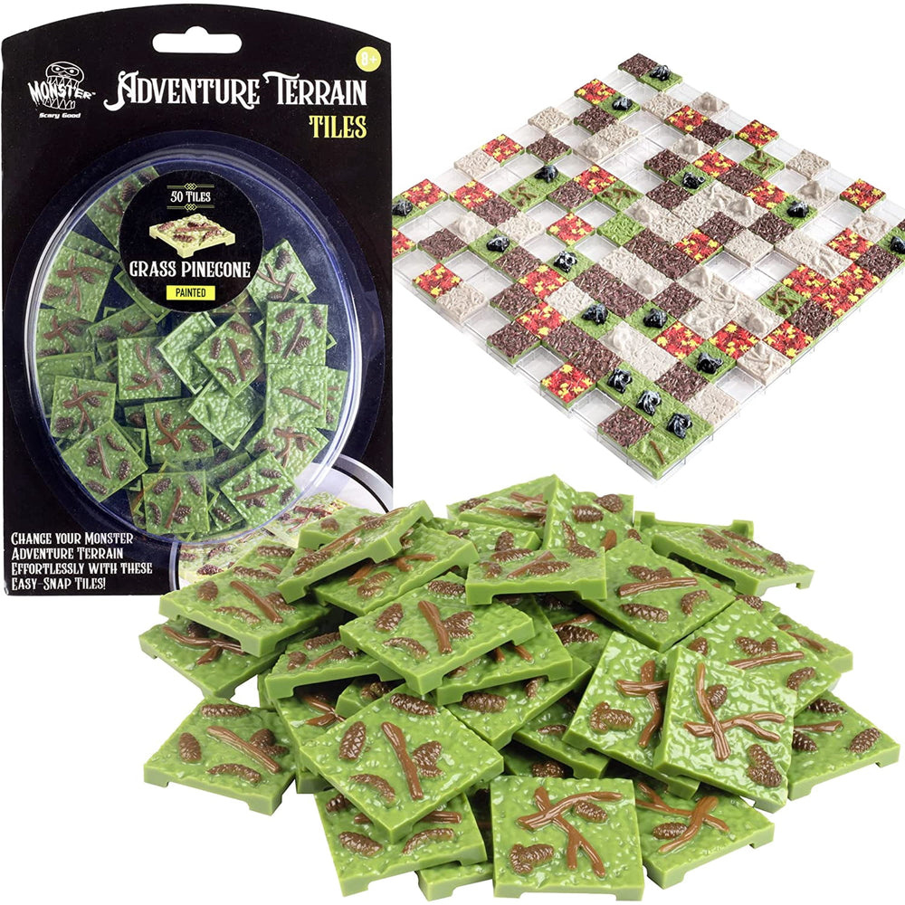 Terrain Monster Painted: Grass Pinecone Tiles (50pc)