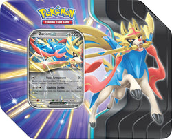 Pokemon: Slashing Legends Tin Case (Zacian ex or Koraidon ex) (6 Tins)