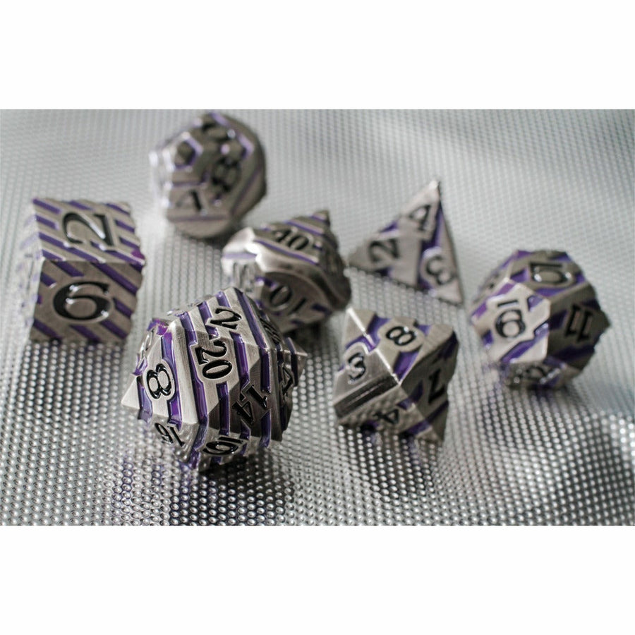 Dice Forged: Poly 7 set Metal Banded