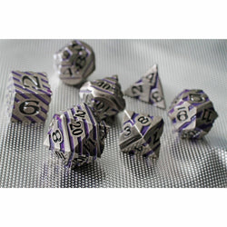 Dice Forged: Poly 7 set Metal Banded