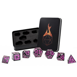 Dice Forged: Poly 7 set Metal Banded