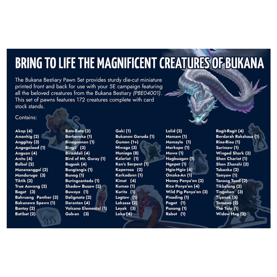 Dungeons & Dragons Bukana Bestiary Pawn Set