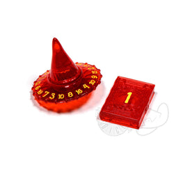Dice Polyhero Wizard: d20 Wizard Hat and d2 Spellbook
